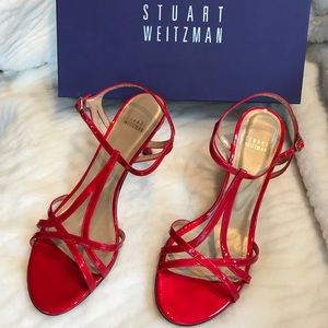 NIB! Stuart Weitzman Yvette Sandal in Red Quasar